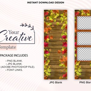 Fall Photo Booth Template, Autumn Wedding Photo Booth Template, Fall ...
