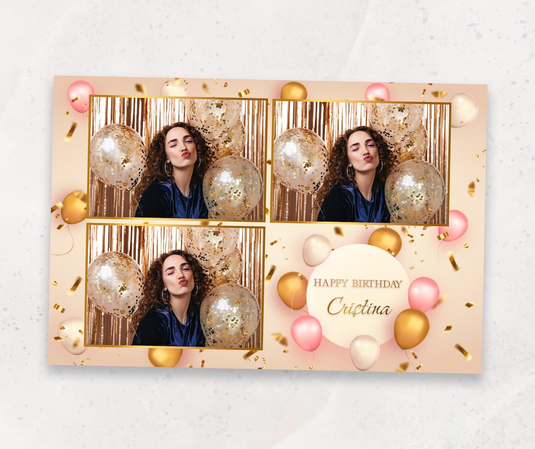 Photobooth Template Gold Glam Birthday Photo Booth Template photobooth-template-gold-glam-birthday-photo-booth-template