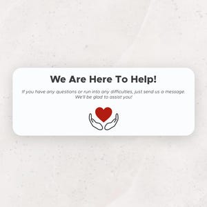 The image is a simple, clean white rectangle with a red heart symbol and text.