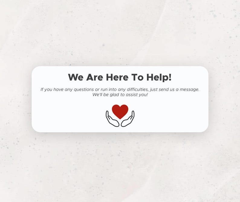 The image is a simple, clean white rectangle with a red heart symbol and text.