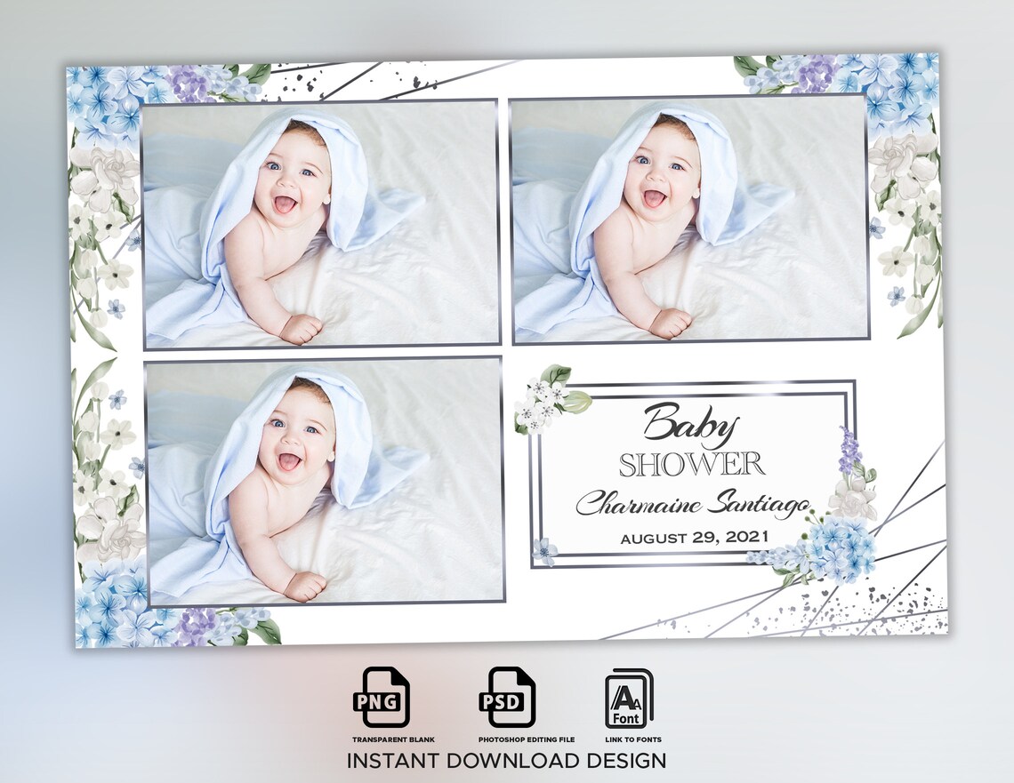 Photo Booth Template Baby Shower Baby Shower Photo Booth Etsy