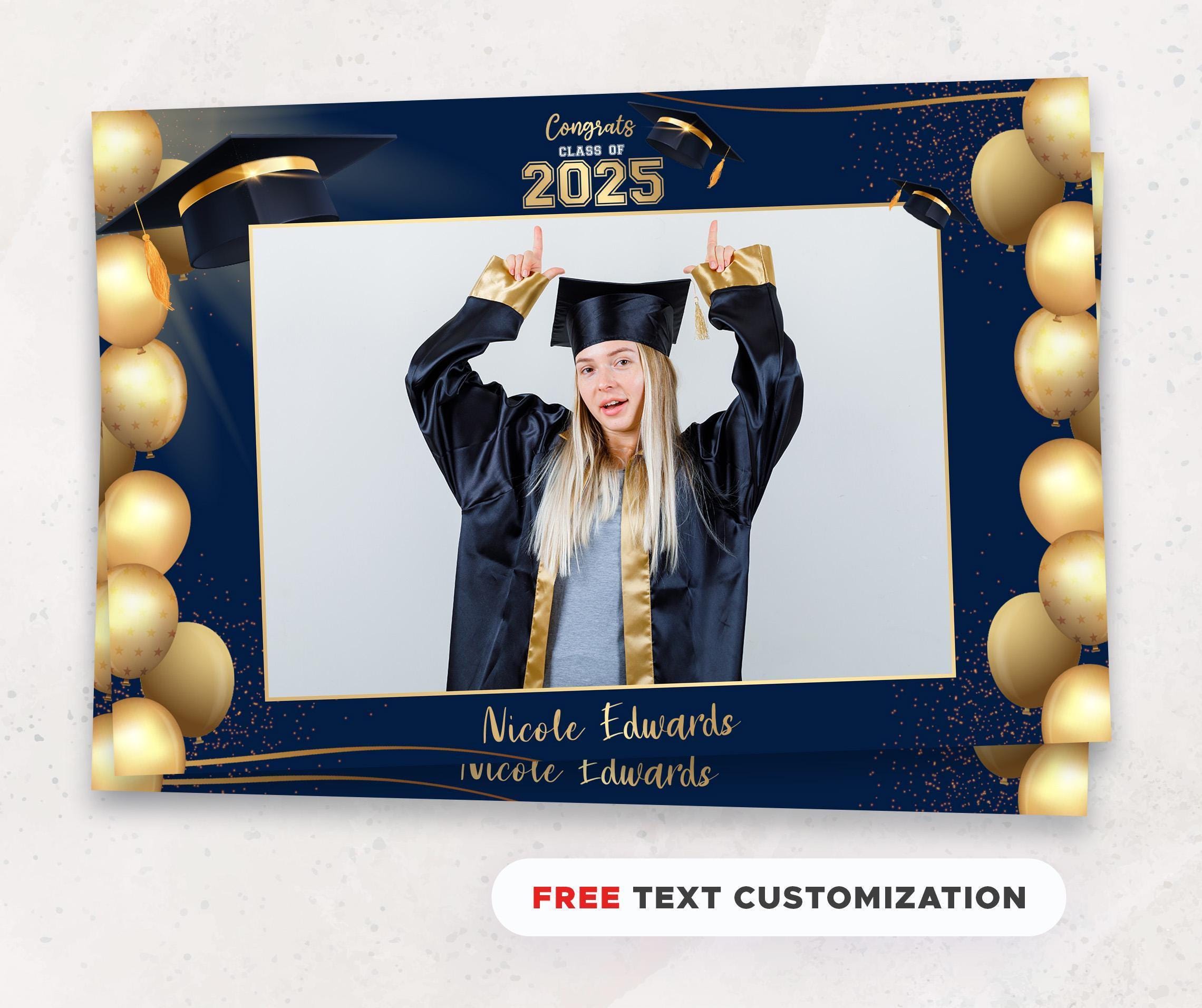 Photo Booth Template: Graduation Photobooth Template, 4x6 Class of ...