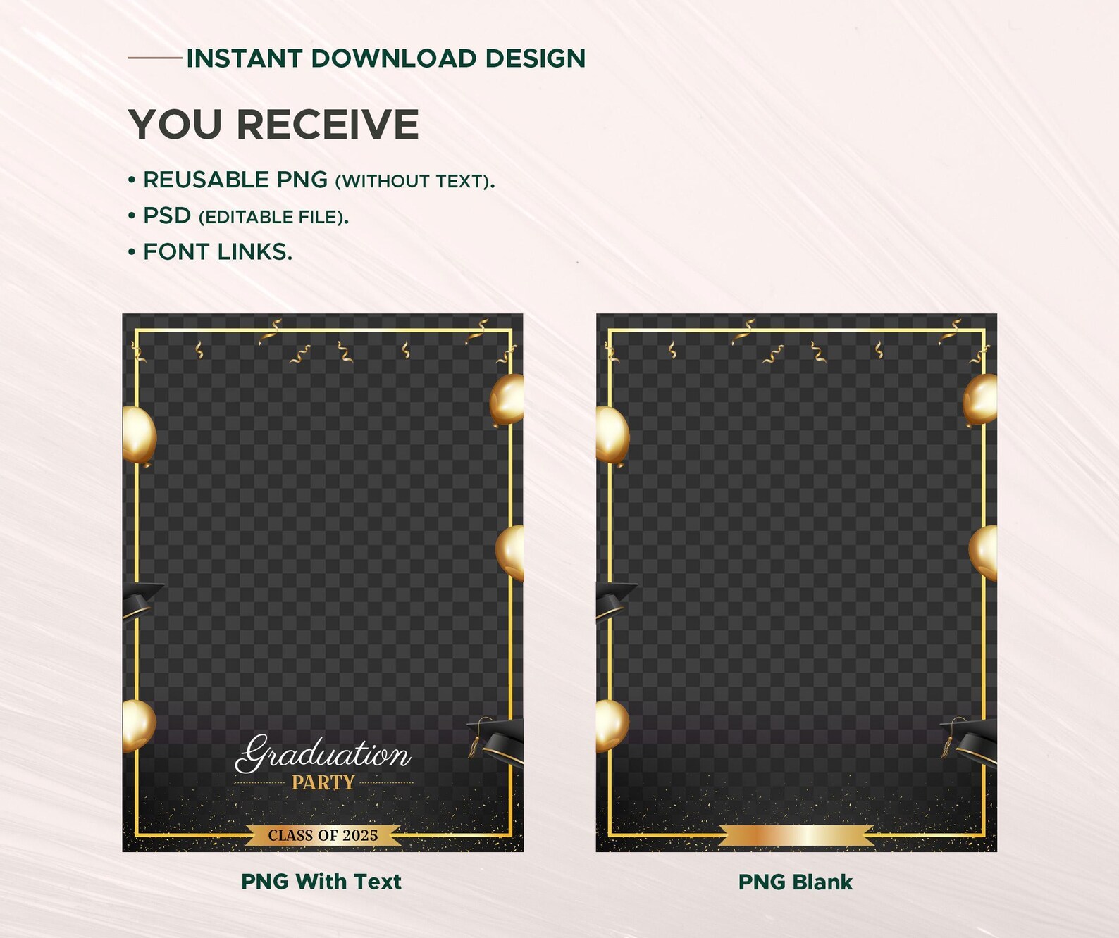 Touchpix 360 Graduation Photo Booth Overlay, Class of 360 Booth ...