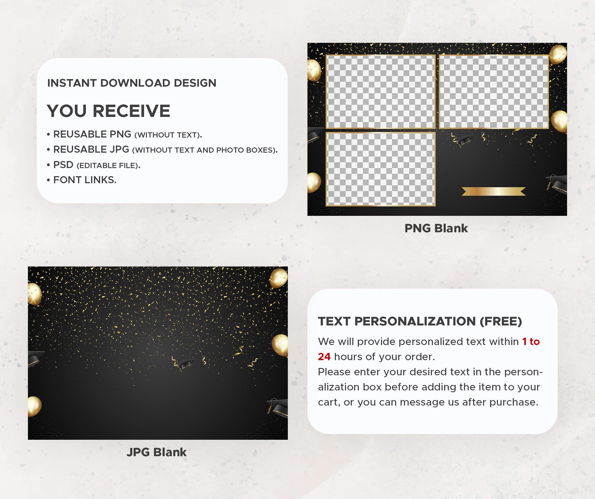 2025 Graduation Decoration Party Supplies, 4 Black Balloon Boxes