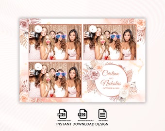 Photo booth Template, Wedding Photo Booth Template, Photo Booth Template Wedding, 4x6, Wedding photobooth templates, Elegant template