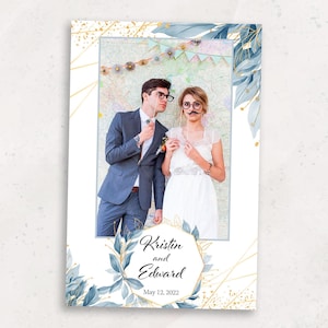 Wedding Photobooth Template | Elegant Photo Booth Template | Photo Booth Overlay | 4x6 | Bridal Shower | PNG, PSD Instant Download