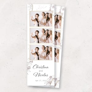 Plantilla para fotomatón de boda / Plantilla minimalista para fotomatón / Plantilla para fotomatón / Tira de 2x6 / Plantillas para fotomatón