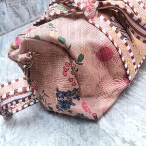 Large Cotton Weekender Travel Bag, Handmade Quilted Fabric Duffle Bag, Block Printed Overnight Bags, Hand Luggage Bag, Bags for Women,