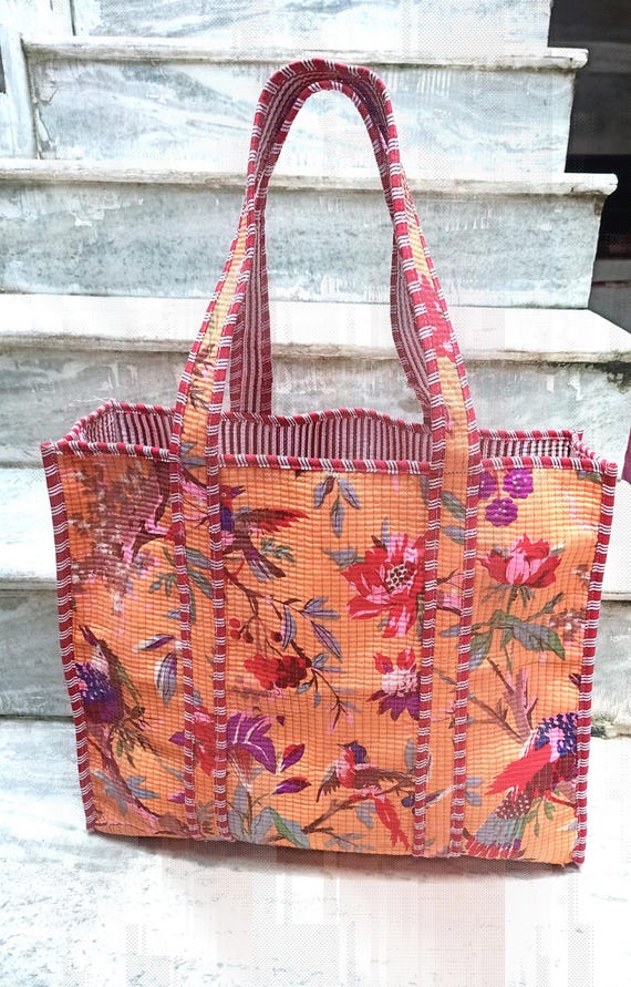 fabric travel tote bags Quilted Tote Bag