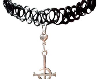 Ghost BC metal band logo tattoo choker