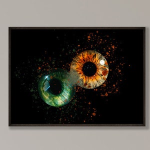 Optician optometrist waiting room art | Optometrist Gift | Iris Watercolor Art for Optometry and Ophthalmology Decor | Custom Eye Portrait