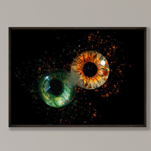 Optician optometrist waiting room art | Optometrist Gift | Iris Watercolor Art for Optometry and Ophthalmology Decor | Custom Eye Portrait