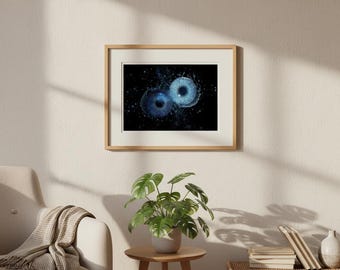 Custom Eye Portrait from Photo | Personalized Iris Wall Art for Couples & Family | Unique Anniversary Gift | Digital Print or Canvas