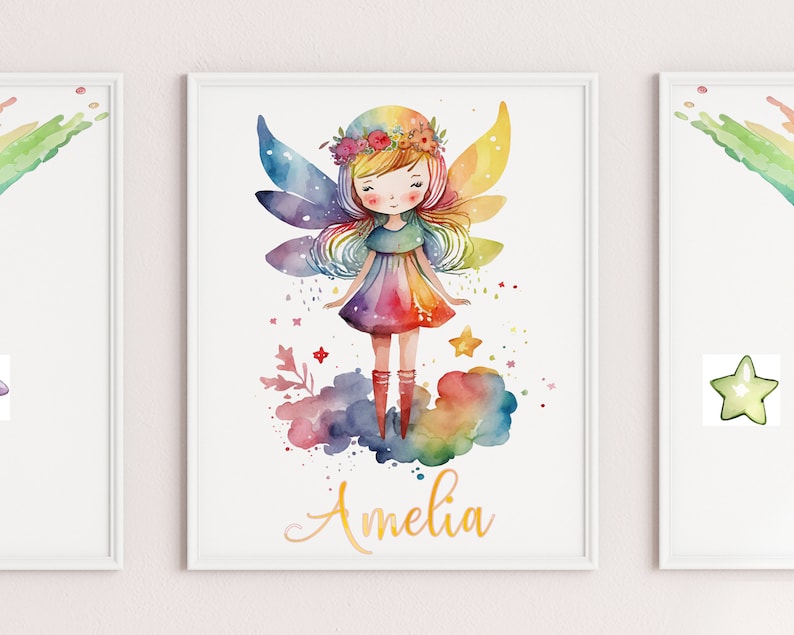 Regenbogen Vorhänge Für Mädchenzimmer - Pastellfarben Mit Sternen 160cm