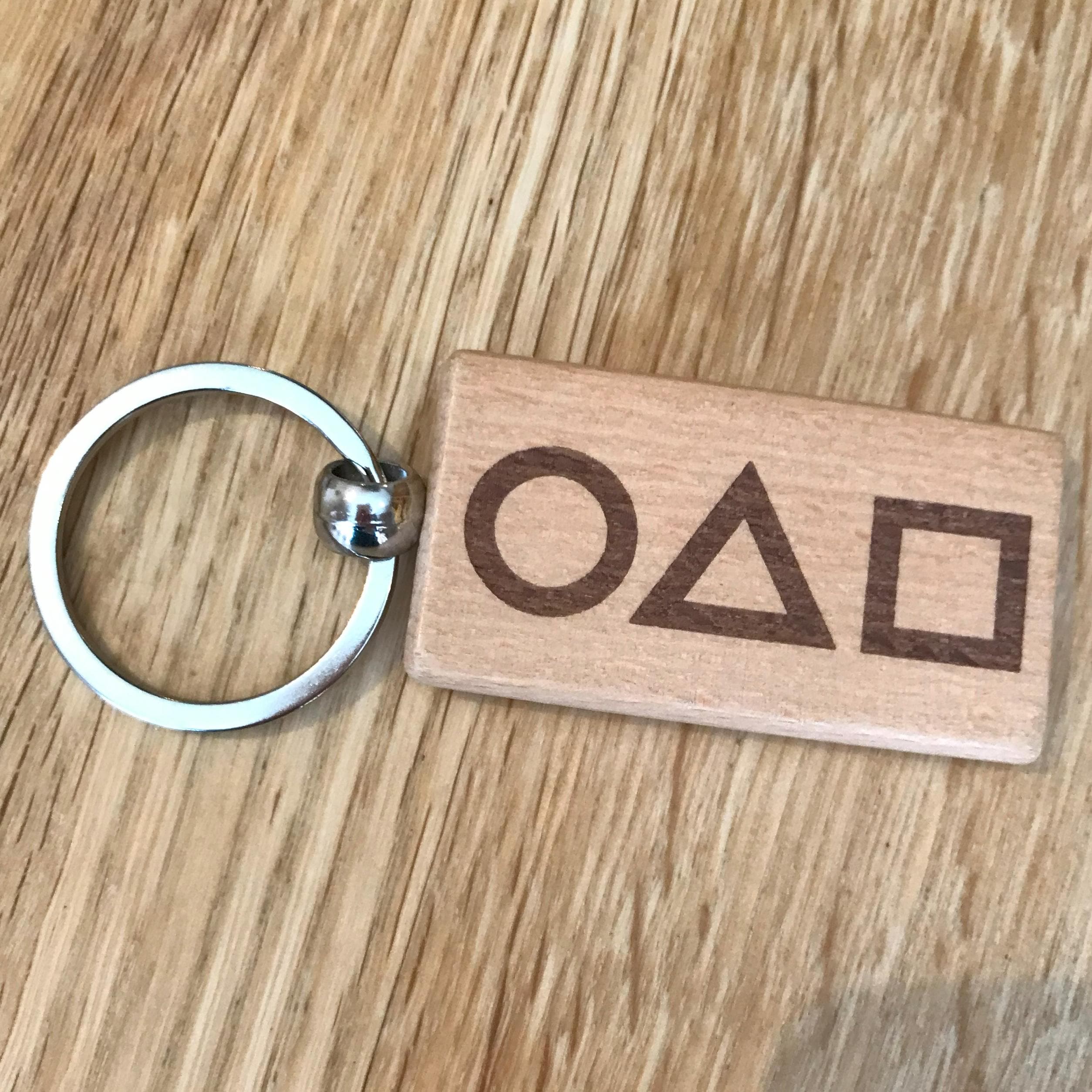 Squid Game Inspired Invitation Keychain Keyring Card Netflix TV show Gifts