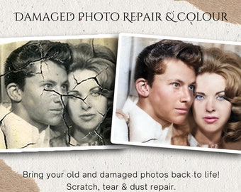 Photo Restoration Service | Damaged Photo Repair & Colorization | Bring Old Photos to Life | Digital File