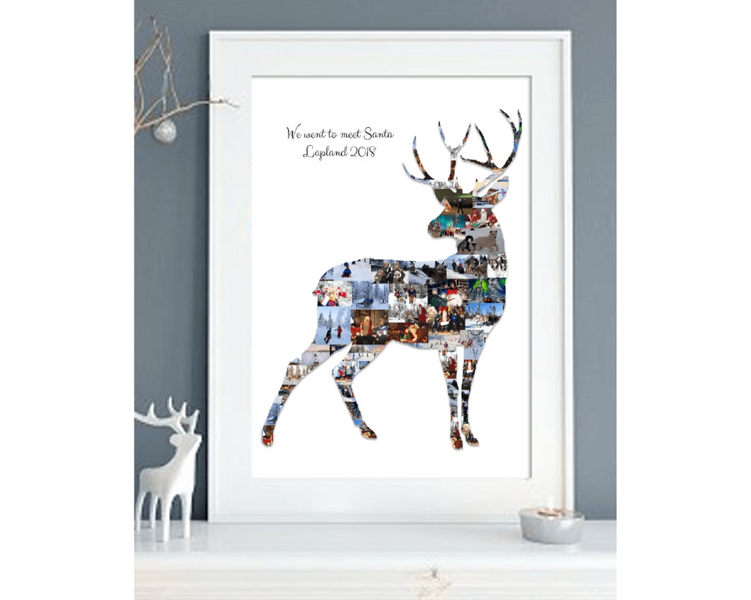 Stag Collage Reindeer Stag Personalised Collage - Perfect Way to Remember Your ...