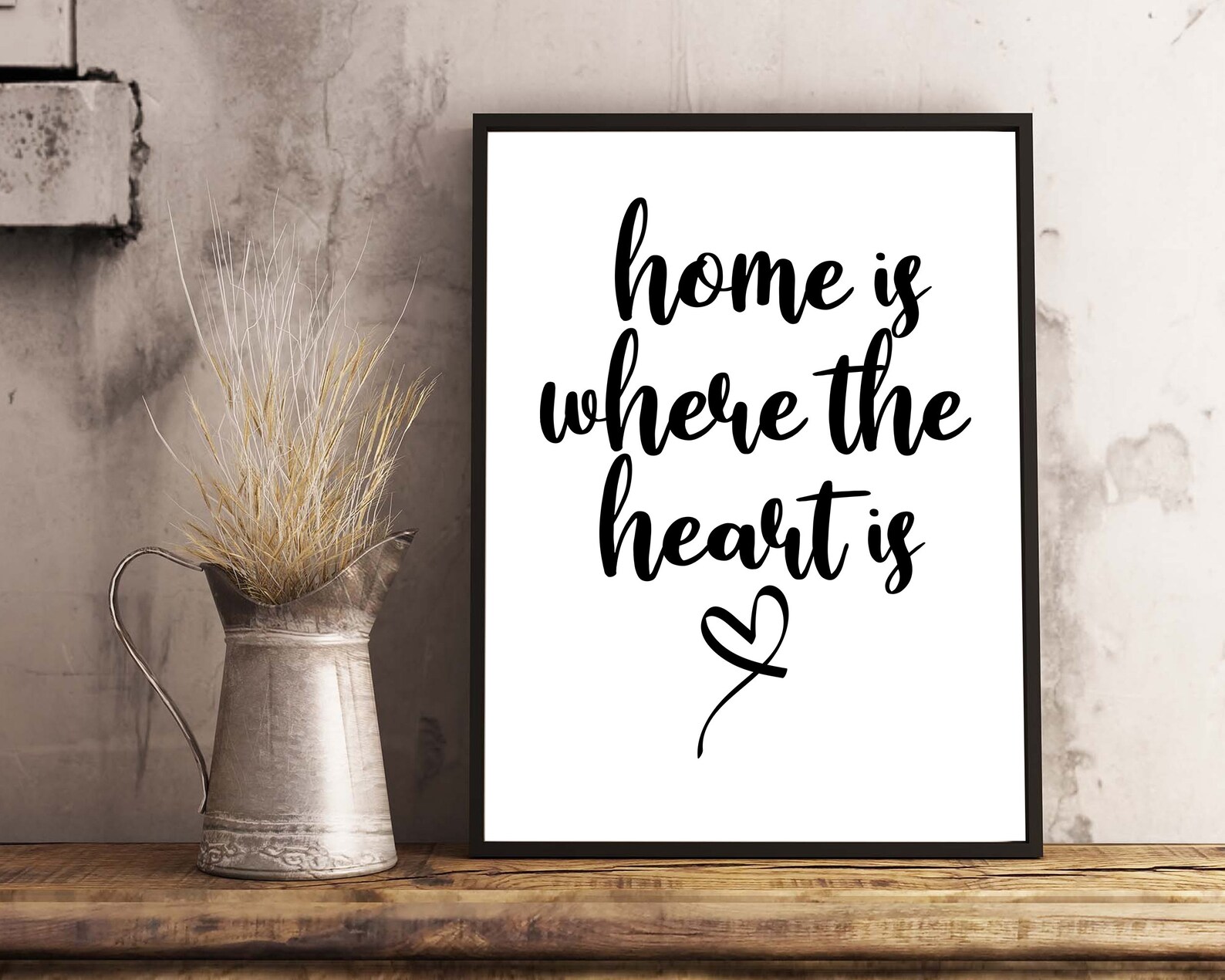 Home is where the heart is art print new home house warming Etsy.de