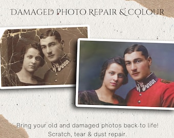 Restauration et colorisation de photos anciennes - Restauration de photos professionnelles - Retouche et retouche photo Redonnez vie à vos photos