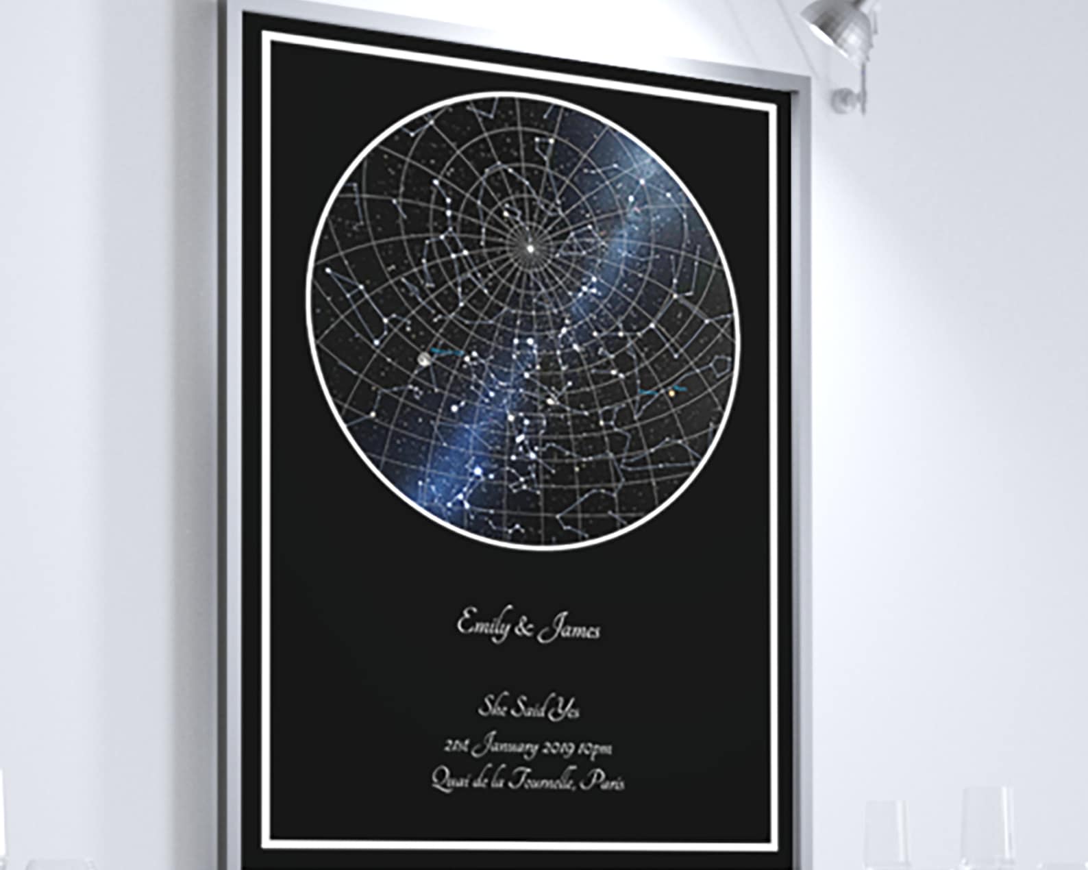 Star Map Print Custom Star Chart Poster Astronomy Gifts Etsy
