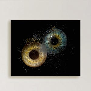 Transform your own eye photographs into a stunning and personalized piece of eye art with a custom eye portrait of you and your partner.