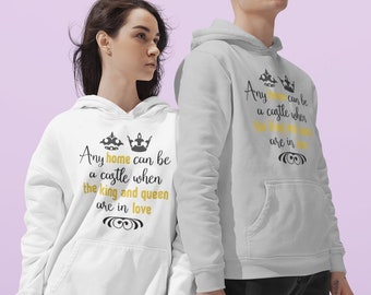 King Queen Princess Hoodie - Etsy UK