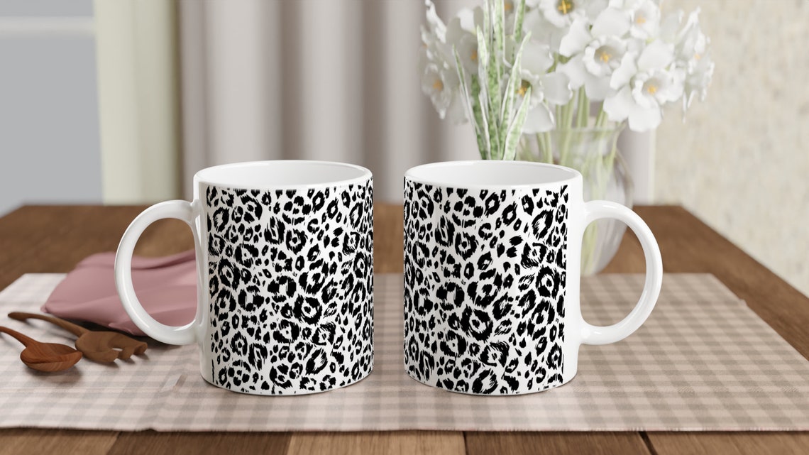 Leopard Print Mug Animal Print Mug Leopard Print Coffee Mug Etsy Singapore