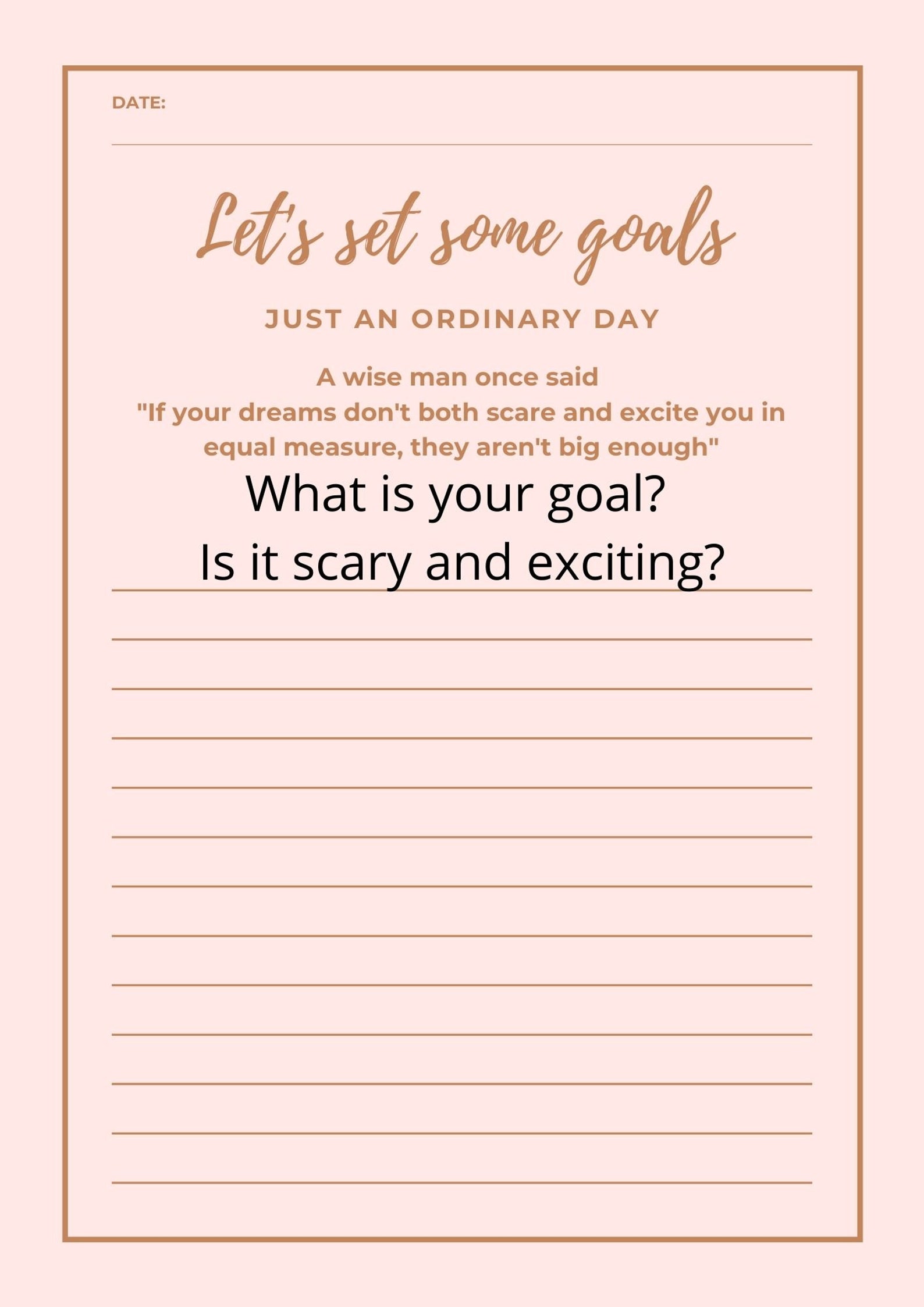 goal-setting-journal-goal-journal-goal-diary-goal-planner-etsy