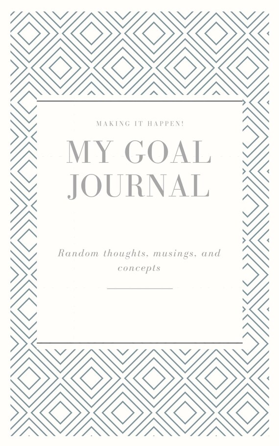 Goal Setting Journal Goal Journal Goal Diary Goal Planner Etsy