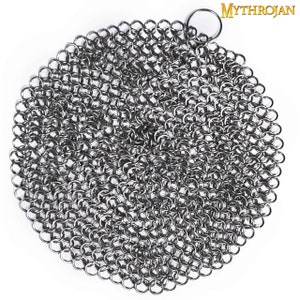 7-Inch Round Chain Mail Scrubber — Trailside Table