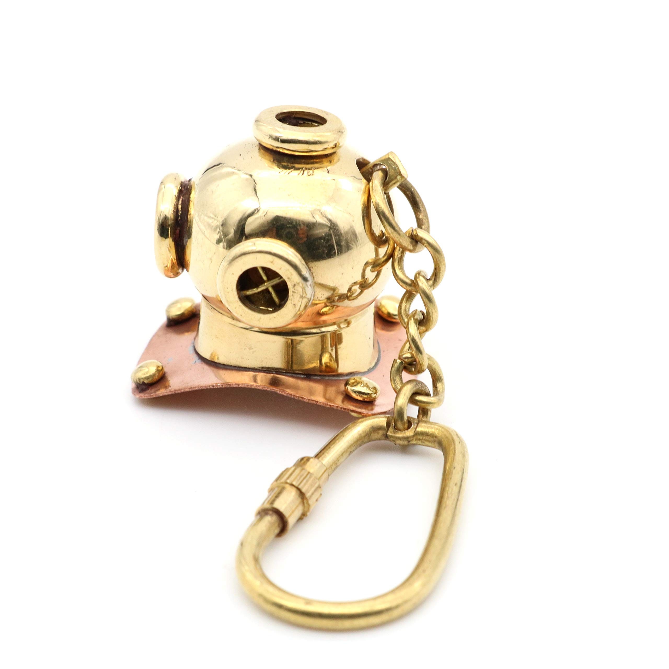Nautical Brass Diving Helmet Keychain Navy Scuba Diving Etsy
