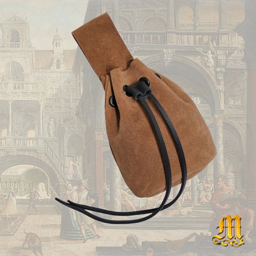 Medieval Drawstring Belt Bag, Ideal for SCA LARP Reenactment & Ren Fair ...