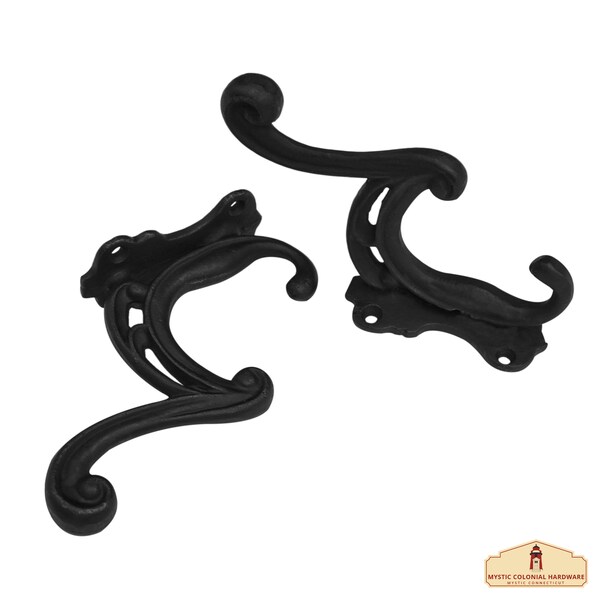 Heavy Duty Cast Iron Wall Hooks - Set of 2