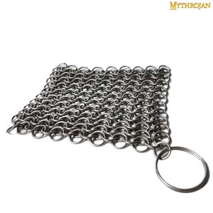 Mythrojan Chainmail Cast Iron Scrubber Cast Iron Maintenance Lodge Cast Iron  Skillet Scrubber for Cast Iron Griddle Cast Iron Wo - AliExpress