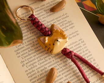 Custom Cat Keychain - Portrait ecoresin handmade - Artisanal Charm Pet - Cat lover