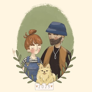 Ritratto personalizzato digitale | Illustrazione su commissione da foto | Arte su misura, regalo originale