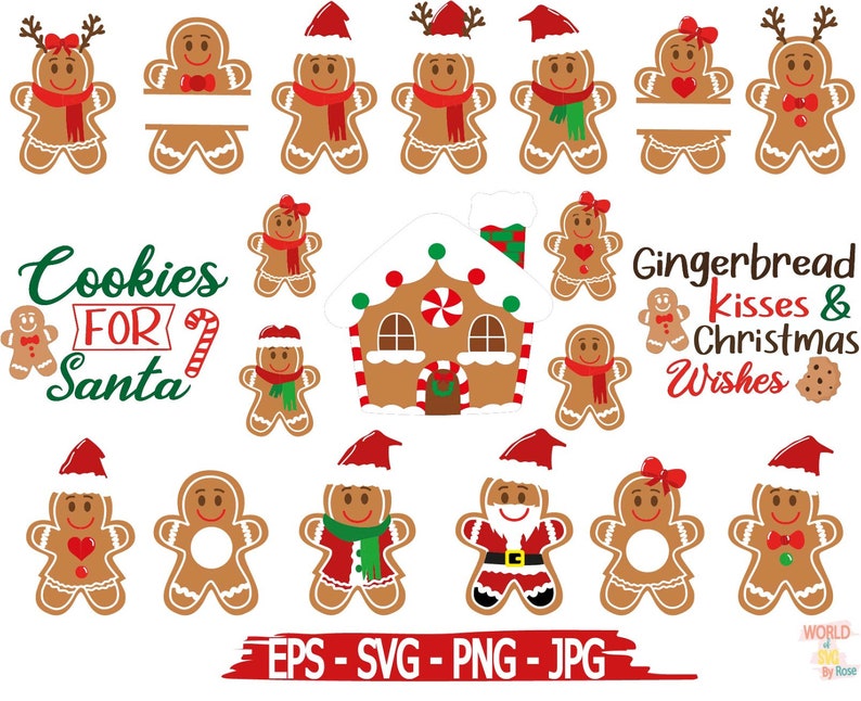 Gingerbread Svg Gingerbread Ornament Svg Bundle Gingerbread - Etsy