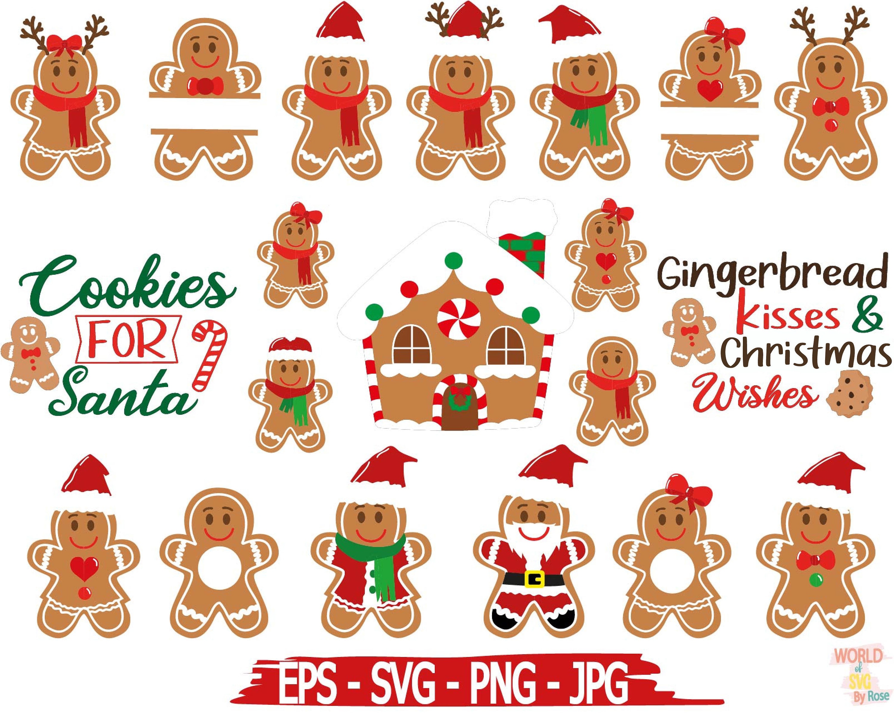 Gingerbread Svg Gingerbread Ornament Svg Bundle Gingerbread - Etsy