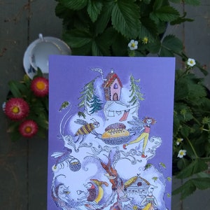 Carte postale de livraison de pain 5x7 po.