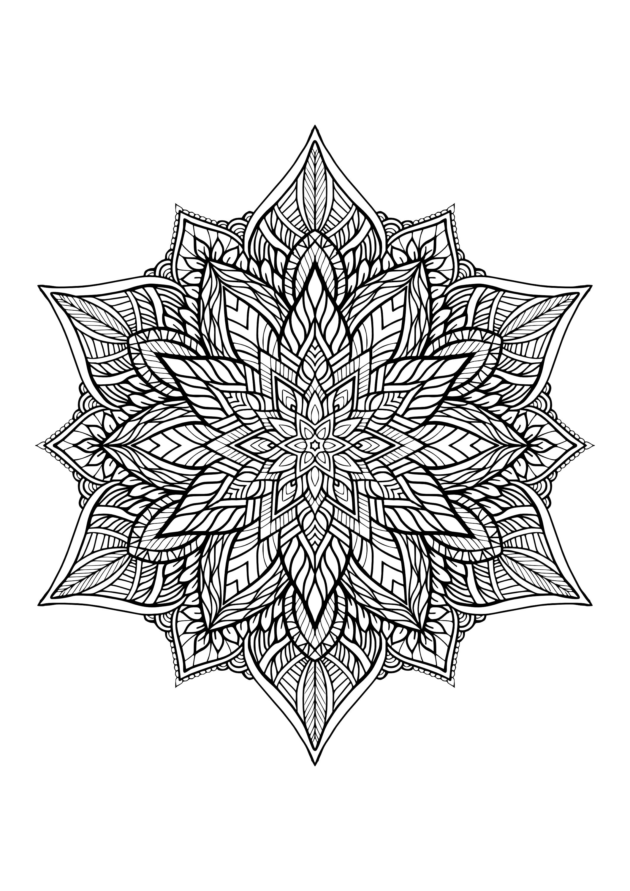 Schöne Mandala Färbung Seiten Etsy