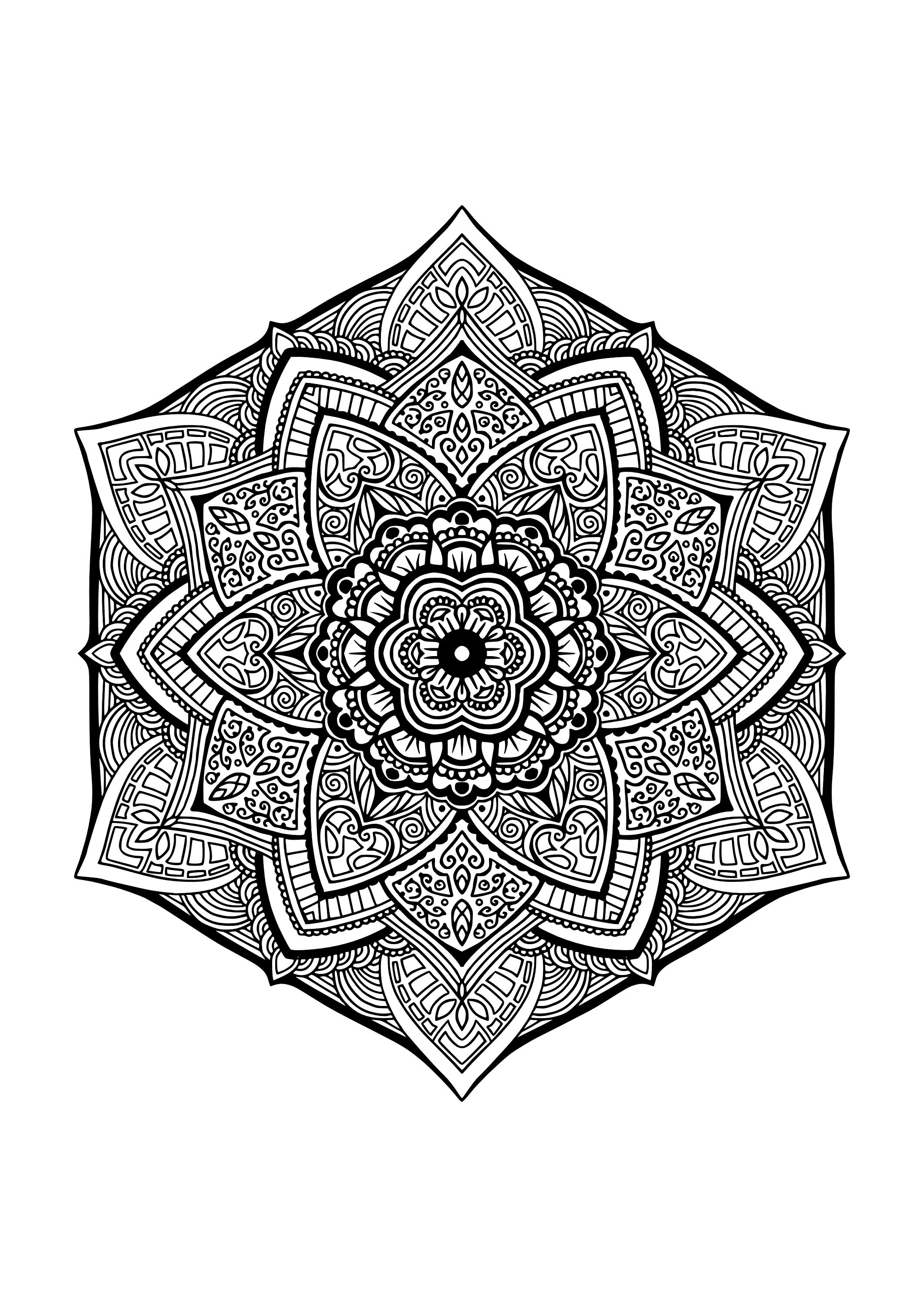 Schöne Mandala Färbung Seiten Etsy