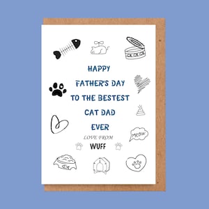 Feliz día del padre de parte del perro - Tarjeta de cumpleaños de papá del perro - Feliz día del padre de la tarjeta del perro - Del perro - El mejor papá del perro de todos los tiempos