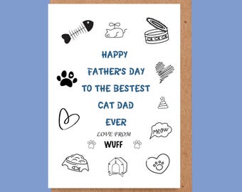 Feliz día del padre de parte del perro - Tarjeta de cumpleaños de papá del perro - Feliz día del padre de la tarjeta del perro - Del perro - El mejor papá del perro de todos los tiempos