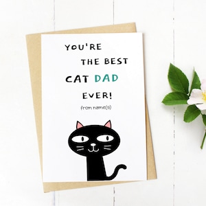 Der beste Katzenpapa,Vatertagskarte von der Katze,Vatertagskarte Katze,Vatertagskarte Katze Anpassen