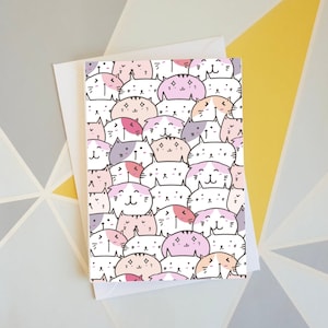 Cute Cat Printable card - Kawaii cat Card | Cards for her, Cards for him | Funny Birthday Card For Boyfriend For Girlfriend Card