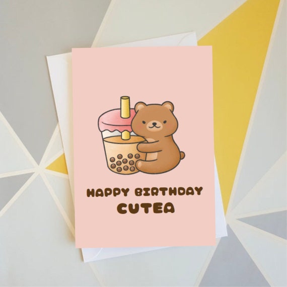Boba Bear Birthday | Greeting Card Boba Bear Birthday | Greeting Card