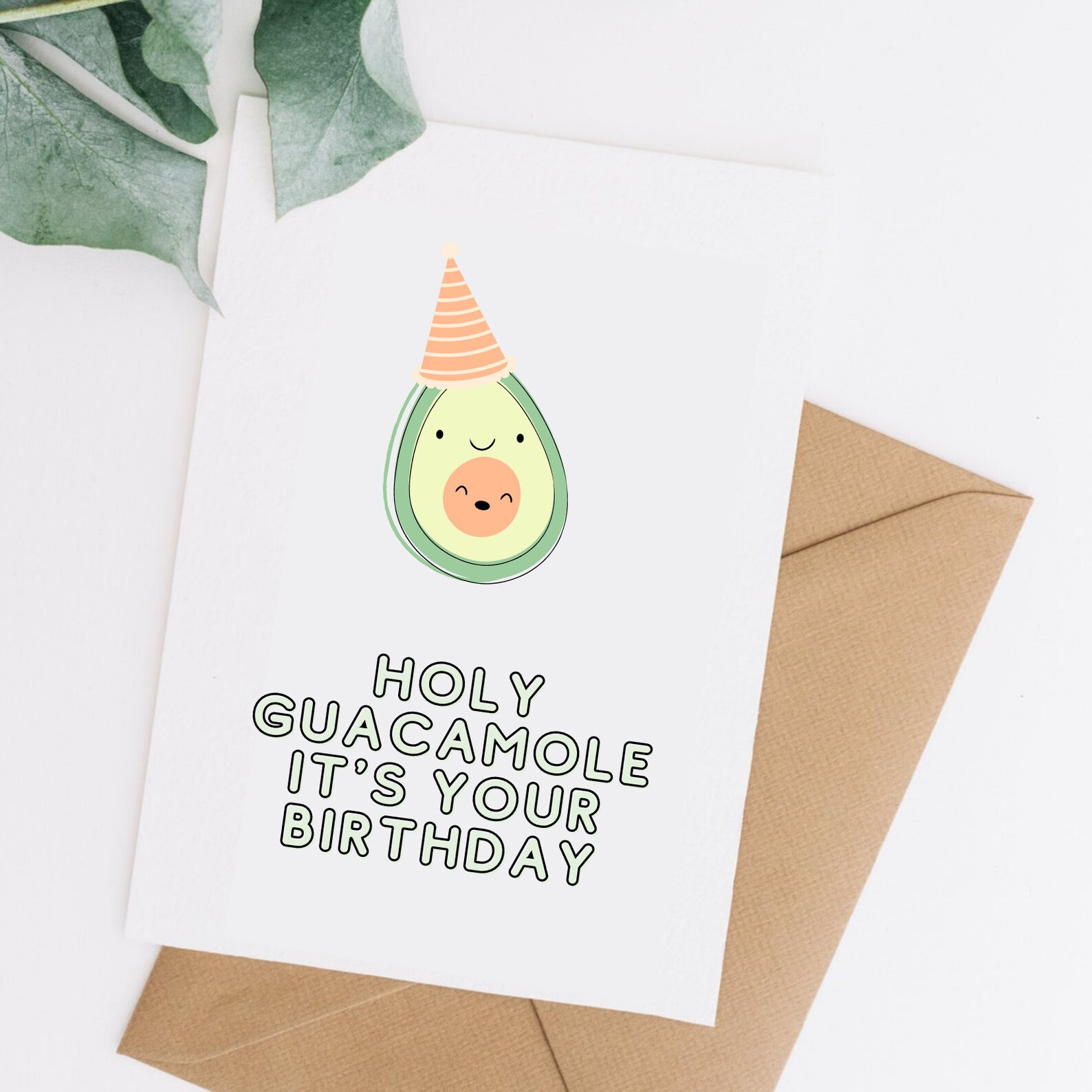 Avocado Birthday Card Avocado Lover Card Holy Guacamole - Etsy
