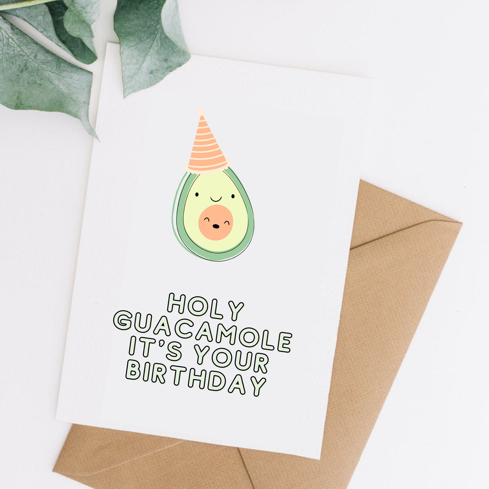 Avocado Geburtstagskarte Avocado Karte Heilige Guacamole It Etsy Schweiz