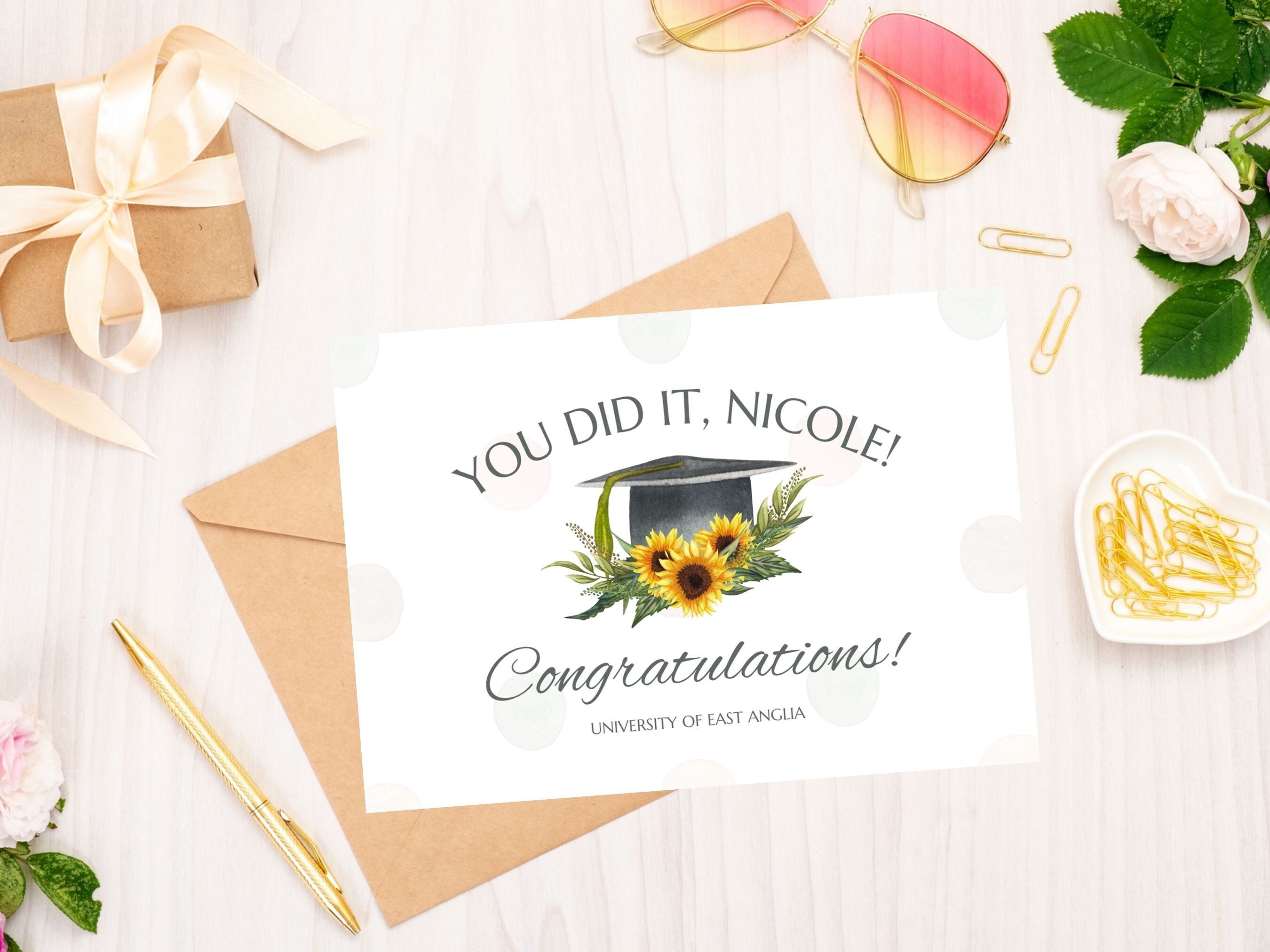 Personalised Graduation Card - Congratulation on your Graduation - Graduation Greeting Card - Girl Graduation Card - Boy Graduation Card