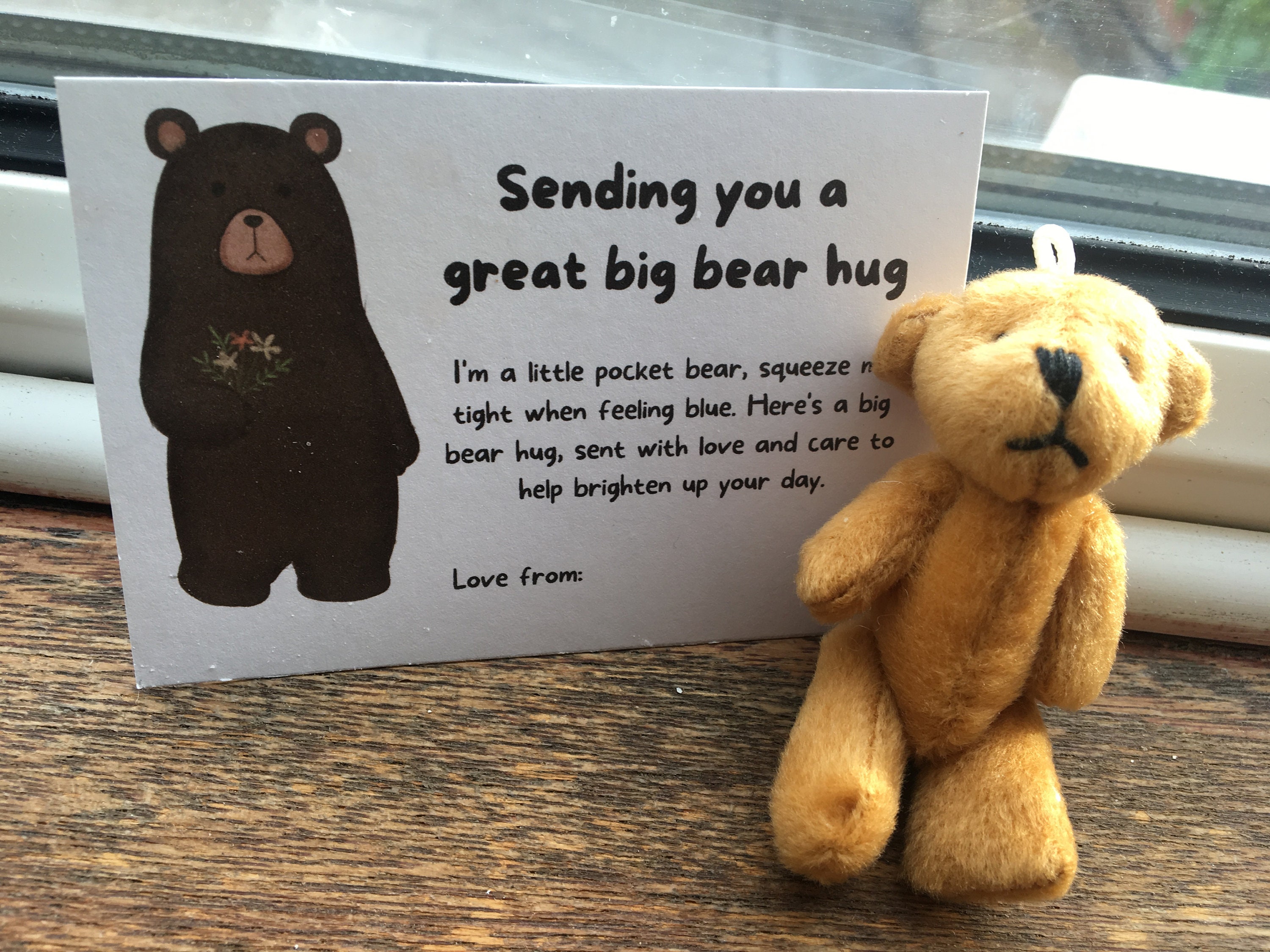 Bear Hug in a Box. Positivity Bear. A Little Bear Pocket Hug. Etsy UK